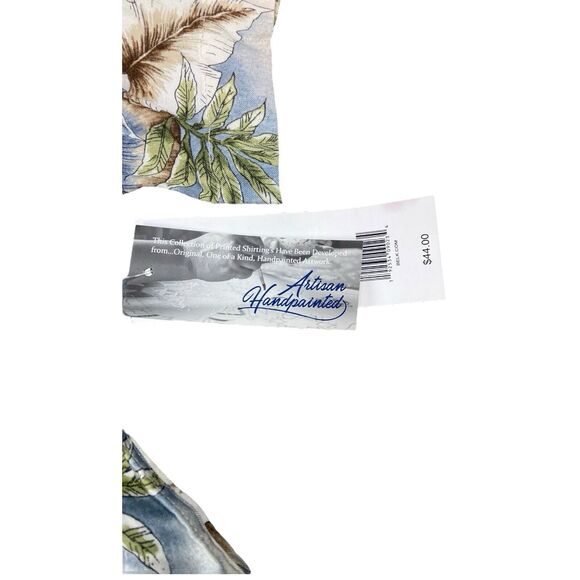 NEW W TAGS Saddlebred Men's MEDIUM Hawaiian Button Down Shirt American Flag - Picture 4 of 12